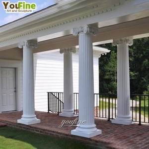 Piliers sculptés en pierre simple romaine Colonnes en marbre vert à <span class=keywords><strong>vendre</strong></span> - Product Image 5