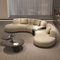 Canapé semi-circulaire personnalisé, design moderne et créatif, mobilier modulaire irrégulier en tissu pour salon, canapé incurvé