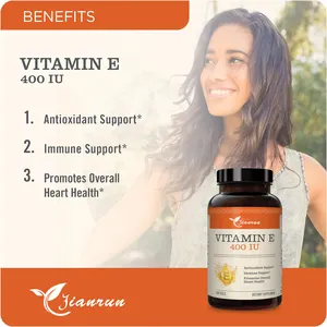 Vitamin E 400 IU Softgel Dairy Free Gluten Free Soy Free Antioxidant Rich Dietary Supplement Skin Heart Health Support