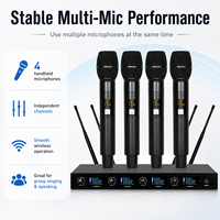 Système de microphone sans fil UHF KU44R pour chant, système de microphone de haute qualité, audio professionnel pour la scène, le chant