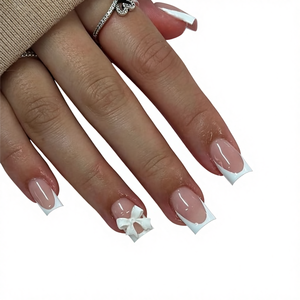 Produits tendance 2025 Nouveautés <span class=keywords><strong>Faux</strong></span> ongles faits à la main Demi-couverture Style français Type <span class=keywords><strong>simple</strong></span> <span class=keywords><strong>Faux</strong></span> ongles amovibles à presser - Product Image 6