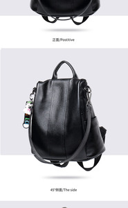 Wholesale Women Anti Theft New Design <b>Backpacks</b> <b>Brown</b> Student Genuine Leather <b>Backpack</b> With Shoulder Strap - Product Image 5