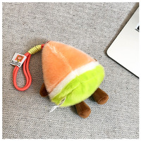 Porte-clés en peluche mignon en forme de fruit, breloque de sac en peluche douce en forme de légume pour enfants et adultes