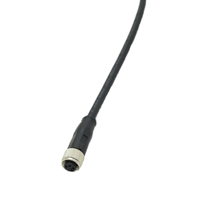 ขั้วต่อกันน้ำแบบวงกลม M8 IP67 สำหรับงานอุตสาหกรรม แบบ 4 ขา ขึ้นรูปตรง ตัวเมีย สาย PVC ขั้วต่อปลั๊กแบบอากาศยาน - Product Image 3