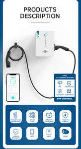 Station de recharge rapide pour véhicules électriques AC 7KW/22KW, monophasée/triphasée, avec application intelligente Wallbox de niveau 2, garantie 3 ans, neuve - Product Image 6