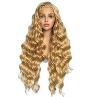 Perruque Lace Front Sans Colle Couleur Blonde 613 avec Dentelle HD Transparente 13*4, Cheveux Humains Vierges Bruts Remy Brésiliens, Vietnamiens, Birmans, Indiens