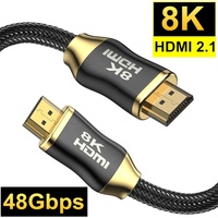 Câble plaqué or de haute qualité Support HDMI 2.1 8K câble 4K120Hz 3D câble flexible Ultra haute vitesse pour Hdtv PS5 Xbox
