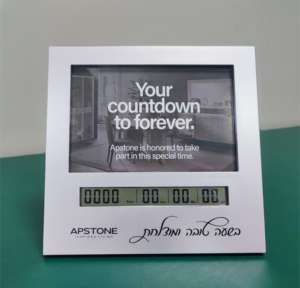 LG3037 ручная работа Популярная Настольная подставка для семейного стола фоторамка часы фоторамка с ЖК-будильником - Product Image 5