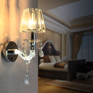 europeo Moderno casa coperta doppio <span class=keywords><strong>braccio</strong></span> tonalità del metallo di cristallo ha condotto la lampada <span class=keywords><strong>da</strong></span> <span class=keywords><strong>parete</strong></span> - Product Image 2