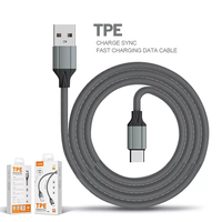 Cable de Datos LDNIO LS442 de 1m/2m, Carga y Sincronización 2 en 1, Carga Súper Rápida y Estable para Teléfono/Tipo C/Micro, Cable Android
