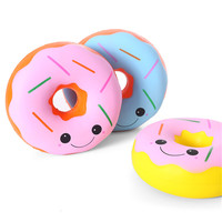 Jouet anti-stress en PU pour enfants, squishy en forme de donut extra-large à rebond lent, 25 cm, modèle PS-001