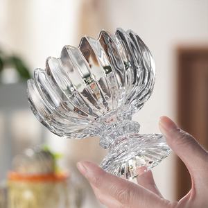 Mini tazza di gelato coppa per piatti per bambini piccoli bicchieri di vetro con i piedi tazze di loto da Dessert ciotole - Product Image 3