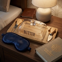 Beurrier en verre nordique avec couvercle et couteau, boîte à beurre hermétique pour le fromage, l'avocat, le gâteau, conservation fraîcheur garantie