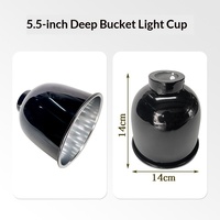 Réflecteur en aluminium pour lampe de terrarium 5,5-8,5 pouces, couvercle de réflexion en dôme profond pour reptiles