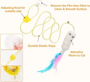 Juguetes Interactivos de Plumas para Gatos <span class=keywords><strong>2026</strong></span>, Juguetes Colgantes Retráctiles para Gatos, Juguetes de Auto-Juego para Gatos, Divertidos Juguetes para Gatitos, Juego de Persecución, Ejercicio Divertido - Product Image 5