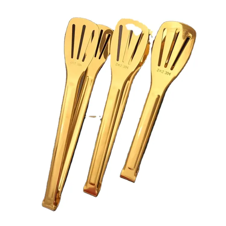 सबसे अच्छा बेच उत्पादों स्टेनलेस स्टील flatware सोने कटलरी सेट खाद्य चिमटा खाद्य क्लिप