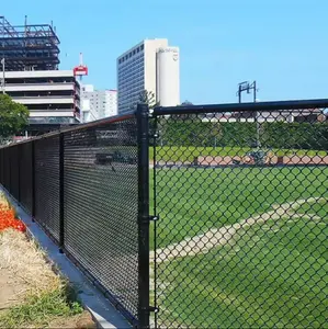 4ft H X 10ft Vinyl Coated Steel Drive-thru Chain Link Fence Gate With Mesh Size 2" Chain Link Fencing