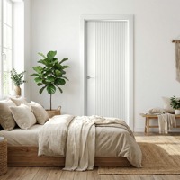 Portes intérieures en bois massif peintes avec des panneaux en panneaux de fibres à densité moyenne, au design moderne minimaliste européen-américain