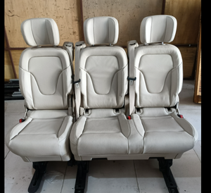 Siège banquette en cuir de luxe beige noir classique 2022, ajustement parfait pour <span class=keywords><strong>Mercedes</strong></span> Vito V Class <span class=keywords><strong>Sprinter</strong></span> <span class=keywords><strong>Van</strong></span> - Product Image 2