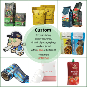 Tùy Chỉnh Rõ Ràng Nhỏ Nhựa Kraft Giấy Gói Phẳng Pouch Với In Dây Kéo Cho Cà Phê Trà Thực Phẩ<span class=keywords><strong>m</strong></span> Bao Bì In Ấn Túi Gói - Product Image 6