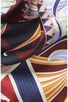 Écharpe en soie de luxe à imprimé plumes de papillon, châle en soie color block, écharpes personnalisées pour cadeaux d'entreprise avec boîte cadeau