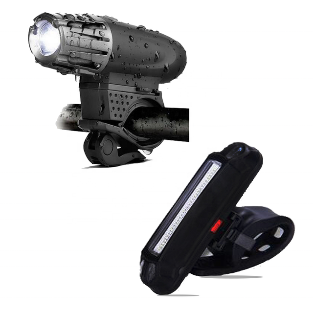 Kingshowstar High Level Bicycle Light USB Rechargeable Flashlight MTB Road Bike LED Headlight Waterproof Rear Light