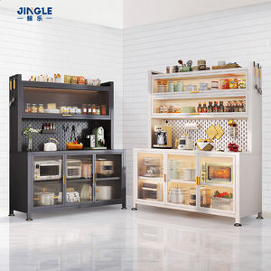 Gabinete de Almacenamiento de Cocina de Metal ODM/OEM con Panel Perforado, Gabinetes de Cocina Modernos Blancos con Puerta Abatible para el Hogar, Restaurante, <span class=keywords><strong>Aparador</strong></span> - Product Image 4