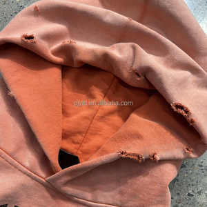 Felpe Oversize Personalizzate con Logo, Stile Vintage Effetto Lavaggio Acido, Cotone <span class=keywords><strong>Arancione</strong></span> Spray al Potassio, <span class=keywords><strong>Felpa</strong></span> Effetto Invecchiato - Product Image 3
