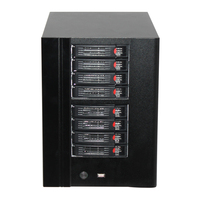 Boîtier de serveur NAS Mini ITX 8 baies en alliage d'aluminium, dernière génération, avec solution de stockage à rack de ventilateurs à échange à chaud, en stock