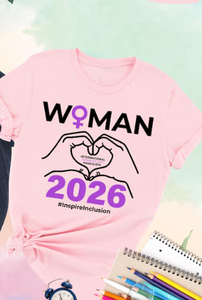 T-shirt da donna per la Giornata Internazionale della Donna 2026, t-shirt in cotone casual con grafica femminista e girocollo - Product Image 3