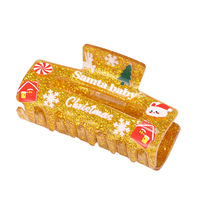 Pince à Cheveux Créative et Tendance, Motif Dessin Animé Thème Noël, Chapeau de Noël et Clochette, pour Femme, Accessoire Cheveux, Cadeau Promotionnel