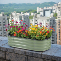 Kit de bac à jardin surélevé modulaire en métal TOPSTAR TS6307, plus haut, 11 pouces, design moderne, à faire soi-même, pour plantes d'extérieur toutes saisons, pour pot de fleurs