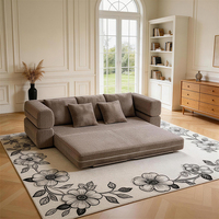 2-in-1 3-Sitzer Modulares Komprimiertes Sofa Luxuriöses Vakuum-Schaumstoffsofa Komprimiert für Wohnzimmer Knochenloses Couch-Sofa