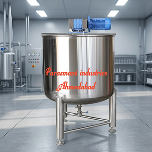 Cuve de mélange en acier inoxydable SUS304 avec agitateur à pales et entraînement AC pour applications personnalisées de production alimentaire et chimique - Product Image 1