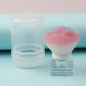 Vendita calda rosa blu gradiente spazzola morbida per unghie spazzola per la pulizia delle unghie in acrilico spazzola per la polvere delle unghie