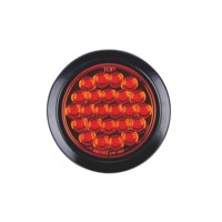 Nouvelle lampe LED ronde personnalisée de 4 pouces pour camion, remorque, feu arrière, 24 LED, feu stop, clignotant, marche arrière, SAE DOT, IP67, étanche, feu arrière
