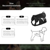 Harnais tactique pour chien transfrontalier le plus vendu ; Tissu Oxford imperméable pour l'extérieur ; Sangle multifonctionnelle poitrine-dos pour