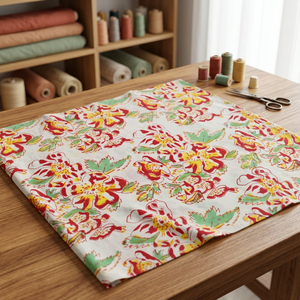 Nouveau tissu en coton imprimé à la main, 100 % coton indien, tissu de quilting au mètre, tissu imprimé à la main pour la couture, tissu pour robe - Product Image 3