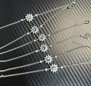 <span class=keywords><strong>Pulsera</strong></span> de Cristal para Mujer con Incrustaciones de Plata Tibetana Electrochapada y Feldespato Natural Gris Claro de Fábrica - Product Image 6