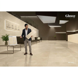 Baldosa de Porcelana Esmaltada Mate con Textura Brillante de Tela Brasileña 600x1200mm (24x48in, 60x120cm) para Baño, Centro Comercial y Granja - Product Image 1