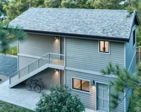 Chalet minuscule cabine ADU à double étage de 74 mètres carrés avec maisons optionnelles de 1 à 2 chambres à coucher maisons préfabriquées préfabriquées