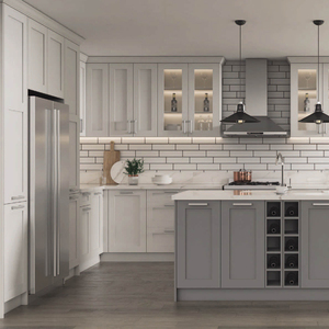 CBMMart armoire de cuisine modulaire personnalisée à haute technicité en bois de cerisier massif de couleur personnalisée - Product Image 6