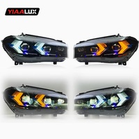 Phares de voiture pour BMW X5, lentille de projecteur de phare F15, signal X6 F16, phares LED DRL, accessoires automobiles