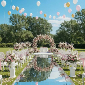 Sáng Bạc Vàng Sàn Phim Vật Nuôi Gương Tường Sticker Mềm Gương Cho Đám Cưới Khiêu Vũ Trang Trí - Product Image 1