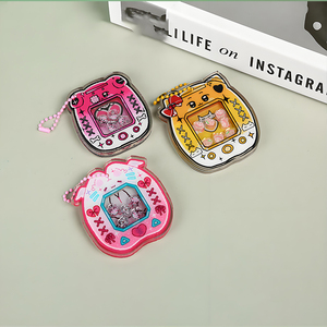 Wholesale In Stock Acrylic Shaker <b>Keychains</b> Cute <b>Anime</b> Cartoon Character Keyrings DIY Creative Standee Pendants - Product Image 1