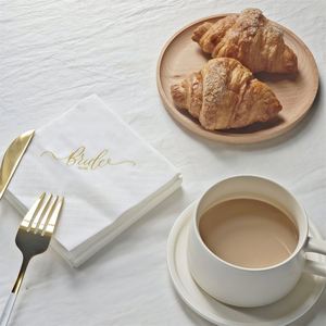 50 Pcs Bride Foreign Trade Wedding Dinner Table Decoration Engagement Party Paper Napkins - Product Image 2