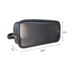 Eco de cuero Color negro lavado bolsa hombres personalizar <span class=keywords><strong>neceser</strong></span> - Product Image 2