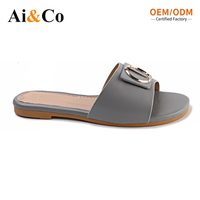 Chaussures pour femmes, pantoufles, sandales plates en PU mat, respirantes, antidérapantes, OEM ODM, détaillants indépendants