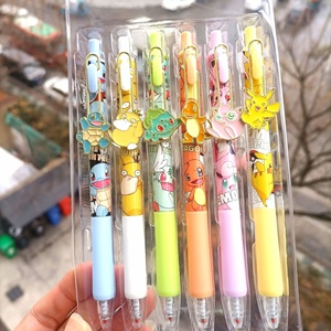 Nuovo Set Pikachu: Penna in Plastica con Patch in Metallo, Penna Stilografica Unisex a Cartone Animato, Nera, Asciugatura Rapida, Non Cancellabile, per Ufficio e Scuola - Product Image 3