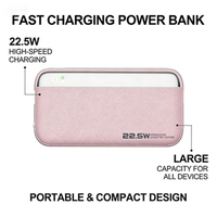 Batterie externe haute capacité 10000mAh avec double sortie 22,5W 20W PD QC3.0 pour la charge de téléphones portables et d'appareils intelligents